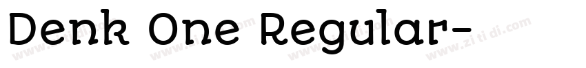 Denk One Regular字体转换
